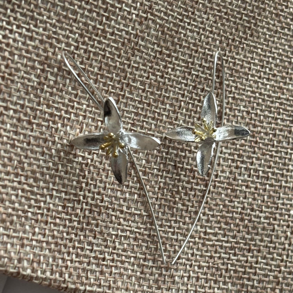 Détail Boucles d’oreilles BLOOM - argent 925 plaqué
